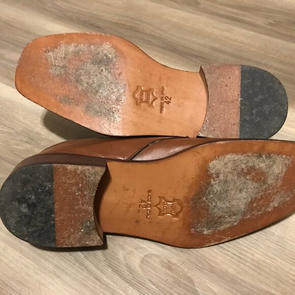 Vero Cuoio Men's Leather Lace Up Tan Shoes Size 10 - Picture 6 of 7